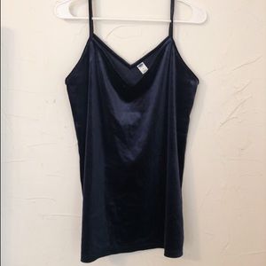 OLD NAVY | dark blue velvet tank top